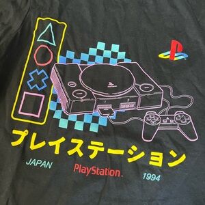 PLAYSTATION JAPANESE WRITING RETRO TSHIRT UNISEX